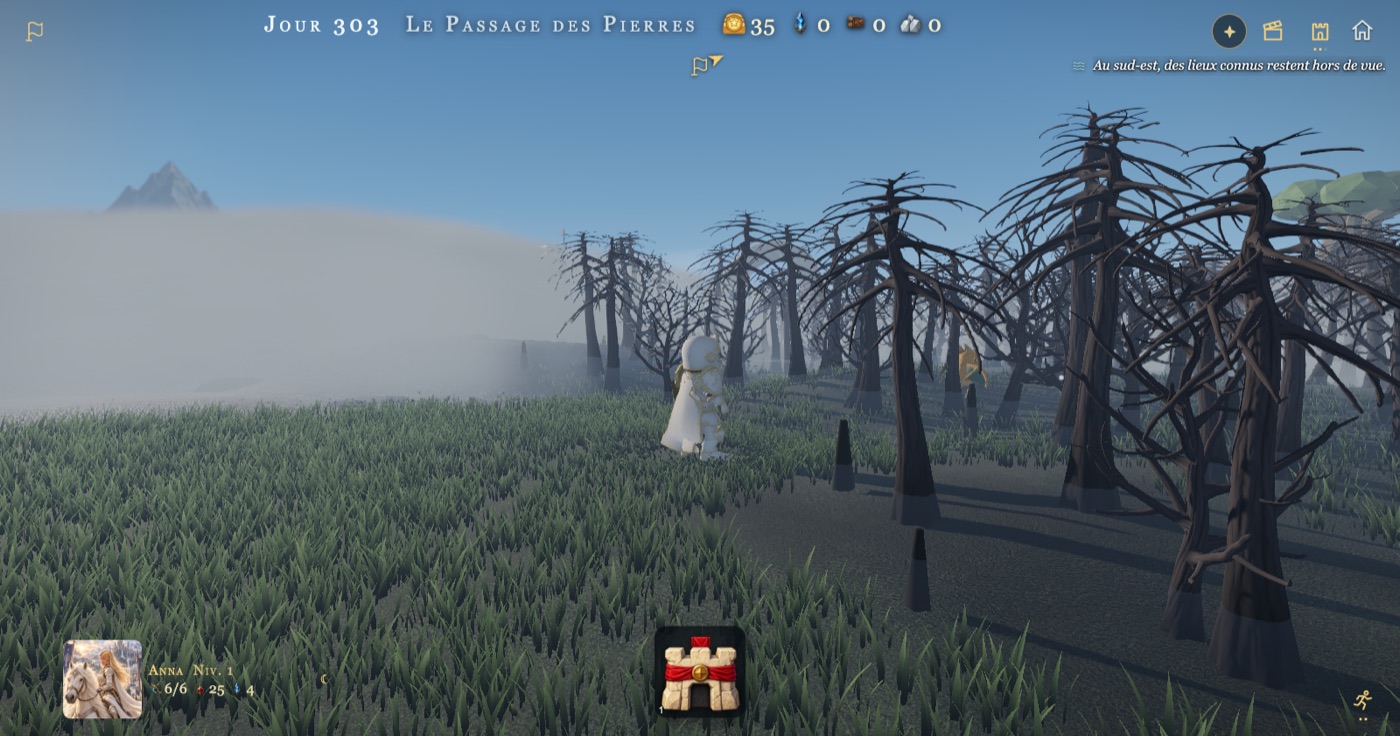 La forêt morte, et au loin, l'espoir d'une colline verte